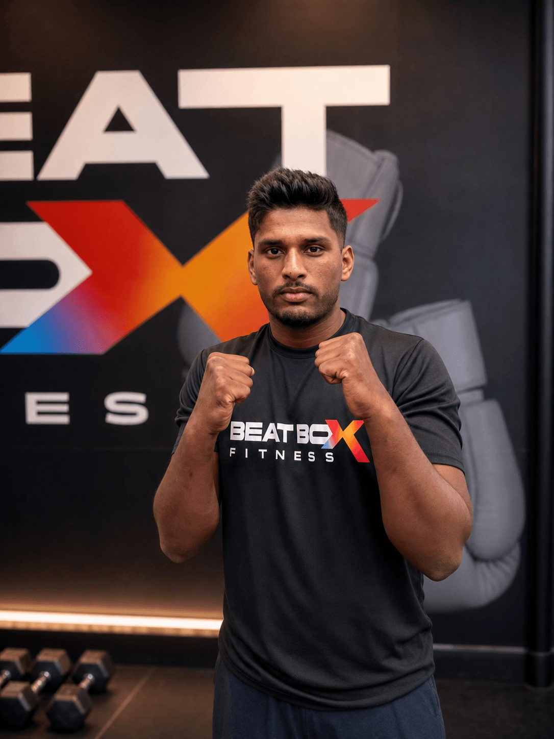 Coach Nikhil Mula — NASM certified international personal trainer and national-level boxing athlete at BeatBox Fitness Hyderabad